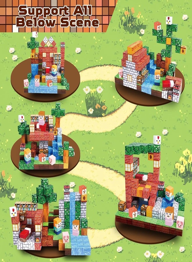 Annexfun 150PCS Magnetic Blocks - Magnetic Building Blocks, Stacking Magnets for Kids, Sensory Toy for STEM Montessori Sensory Toys for Kids 3+ Boys and Girls Christmas Birthday Gifts - Image 3